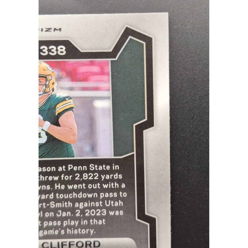 2023 Panini Prizm Sean Clifford‎ #338 Rookies Purple Pulsar Prizm (RC) Packers